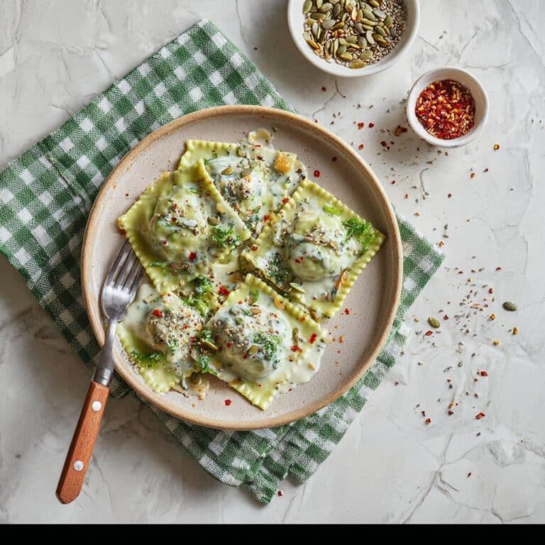 Easy Homemade Ravioli with Tomato Sauce Recipe