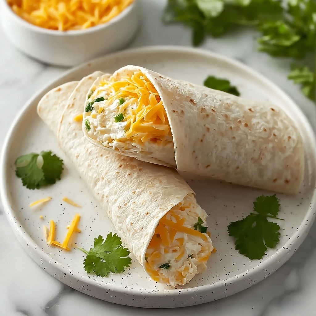 Cheesy Garlic Chicken Wraps Recipe - Recipe Image