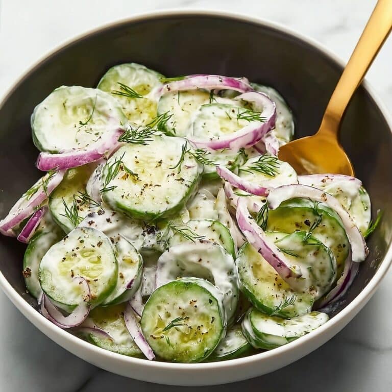 Creamy Cucumber Salad Recipe