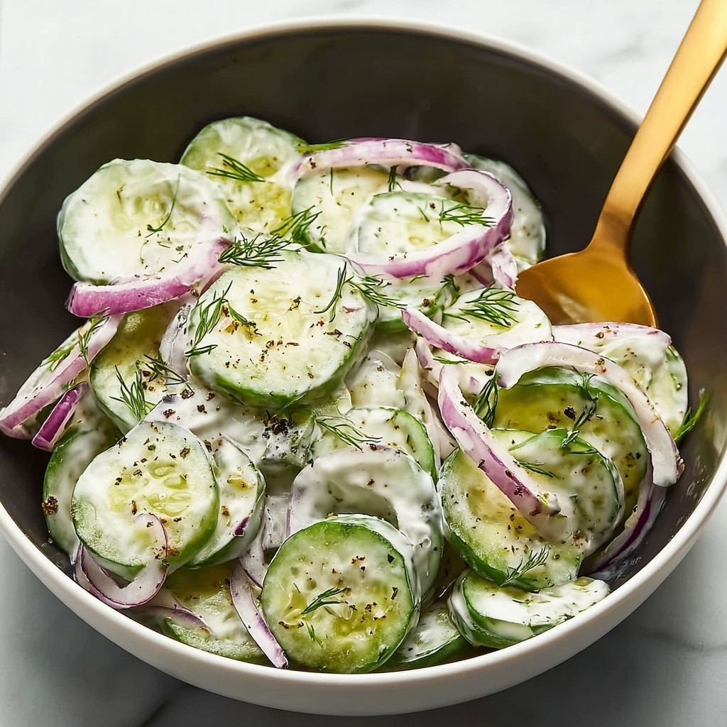 Creamy Cucumber Salad Recipe