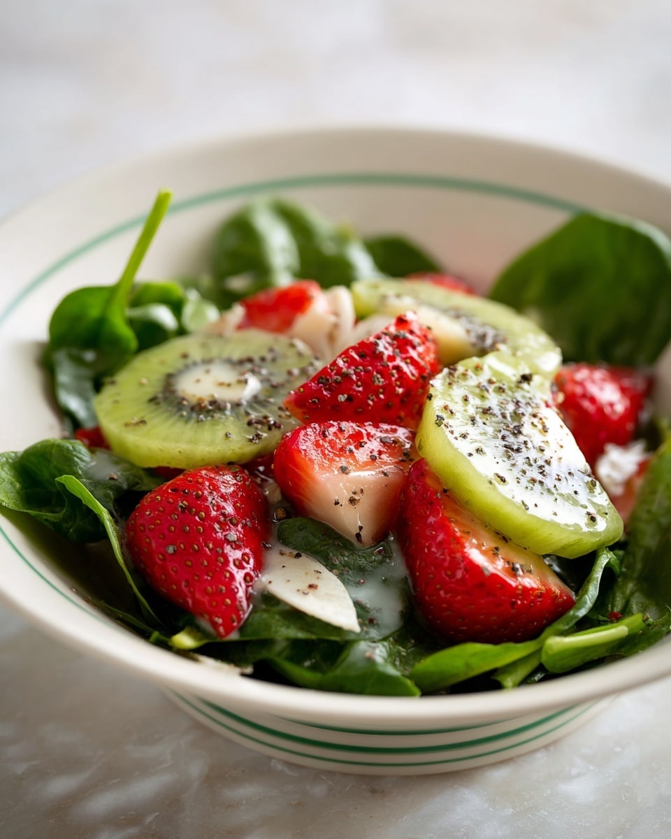 Strawberry Kiwi and Spinach Salad Recipe