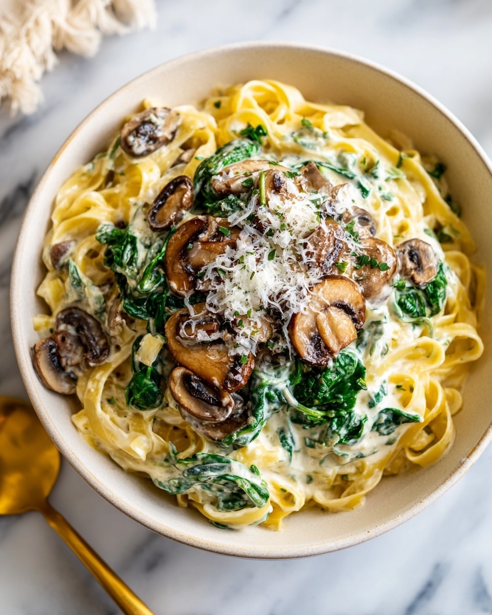 Creamy Mushroom Fettuccine Recipe