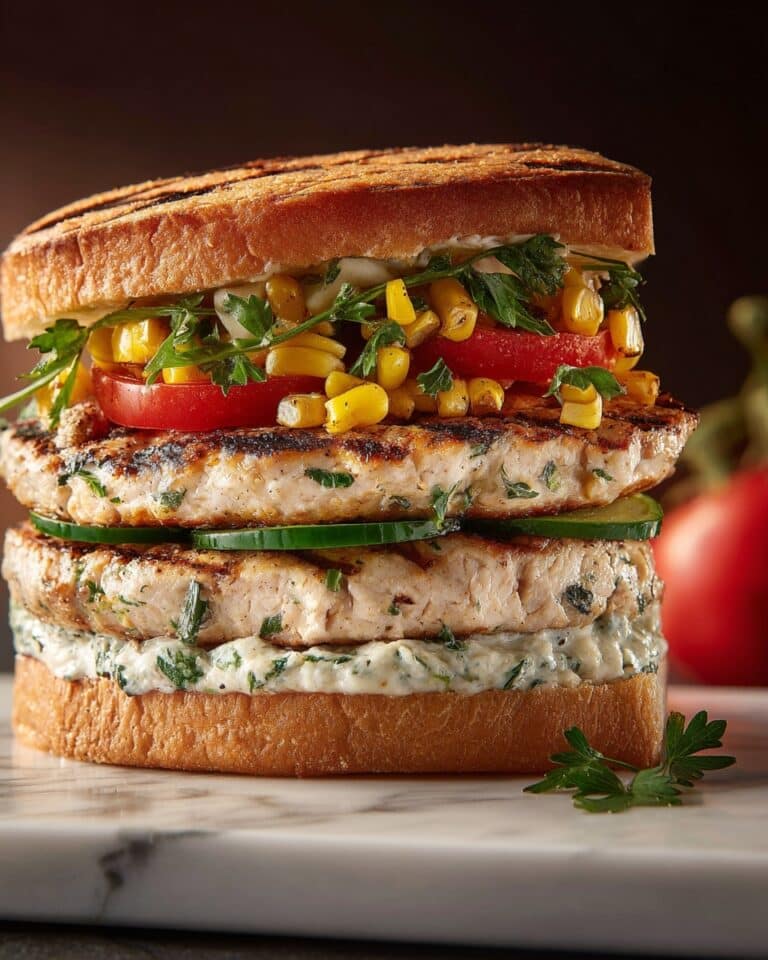 Chicken Zucchini and Fresh Corn Burgers Recipe