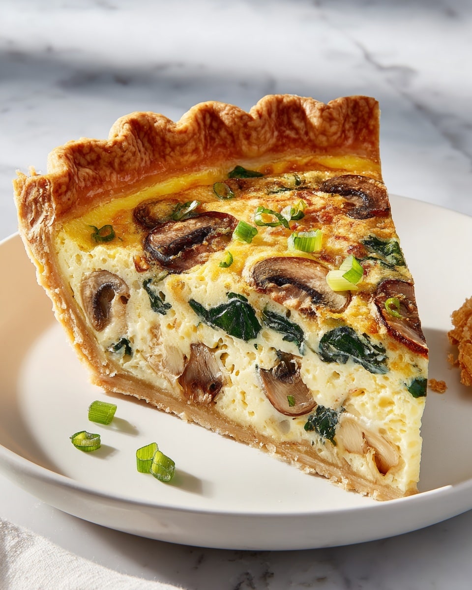 Spinach & Mushroom Quiche Recipe - Recipe Image