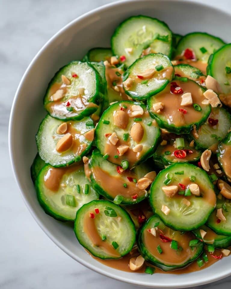 Cucumbers in Spicy Peanut Sauce Recipe