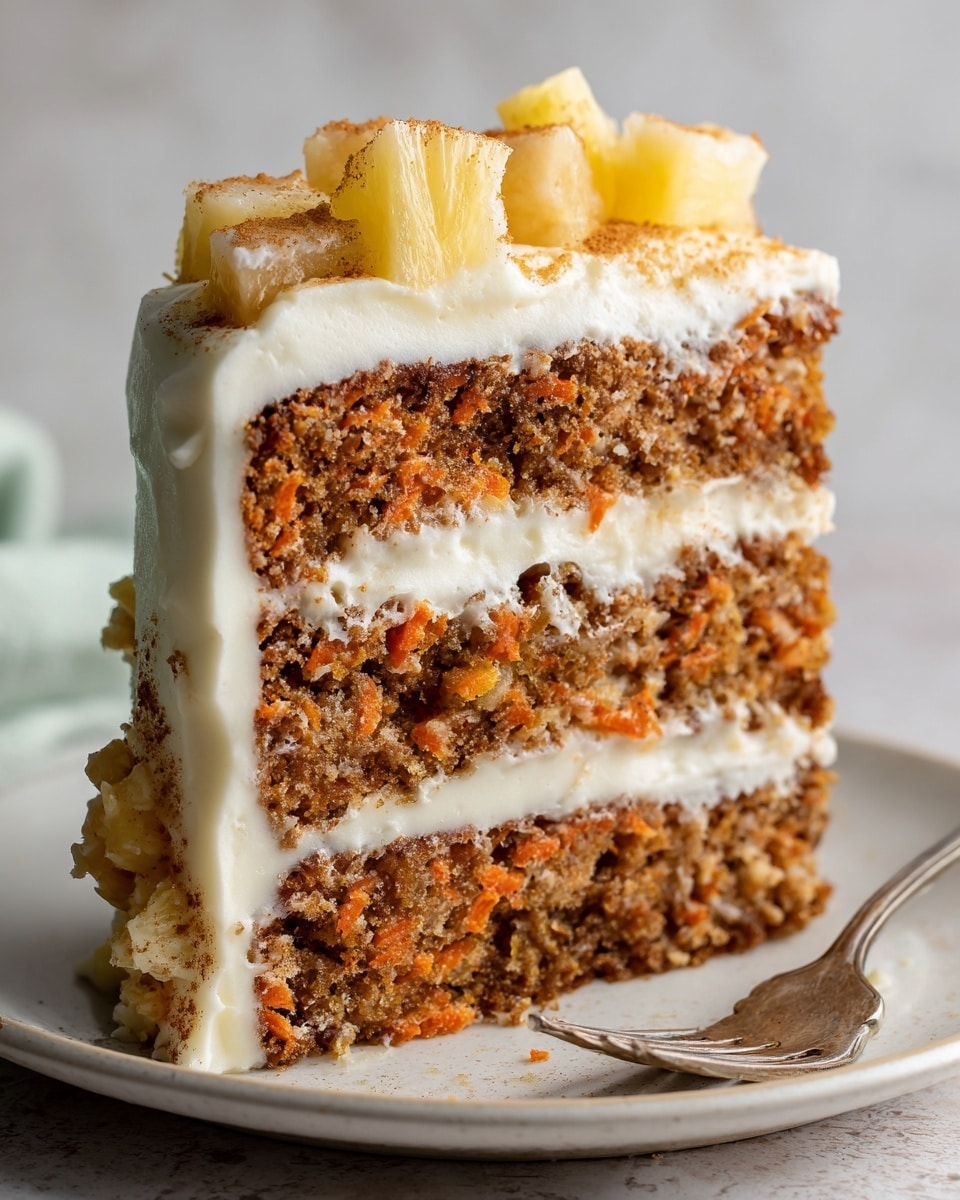 Pineapple Carrot Cream Cake Recipe