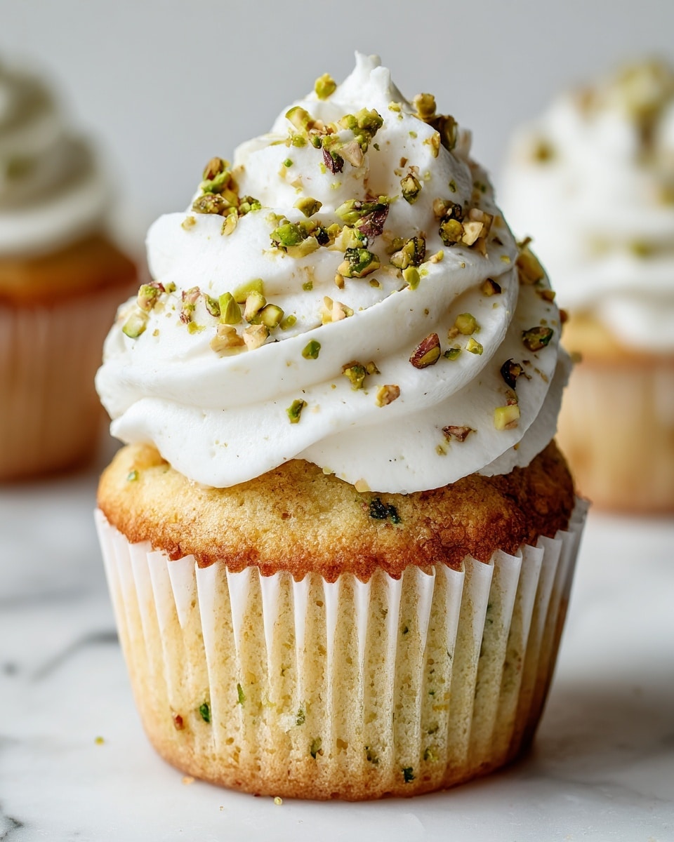 Luscious Pistachio Cupcakes with Vanilla Buttercream Frosting Recipe