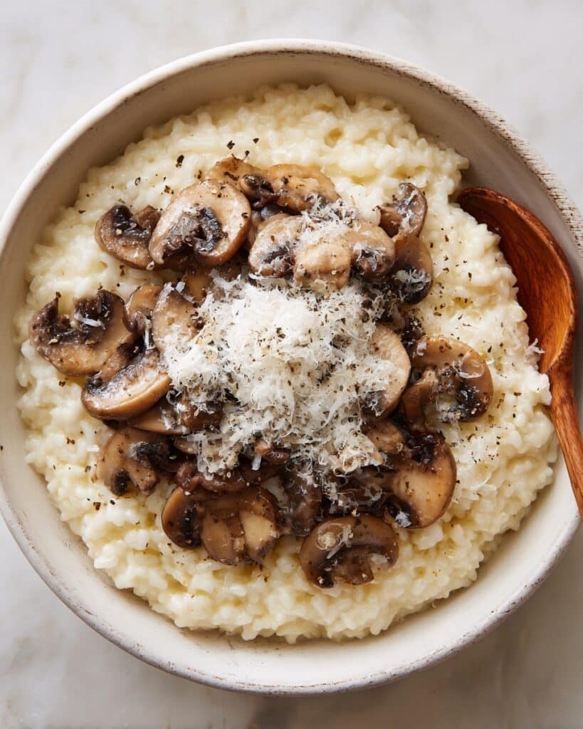 Pastina with Mushroom Leek Parmesan Broth Recipe