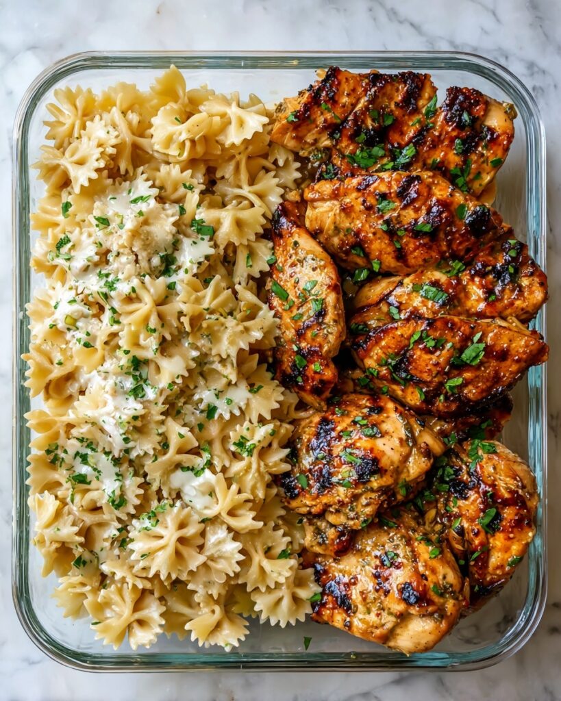 High Protein Honey Garlic Butter Chicken with Mac & Cheese Recipe