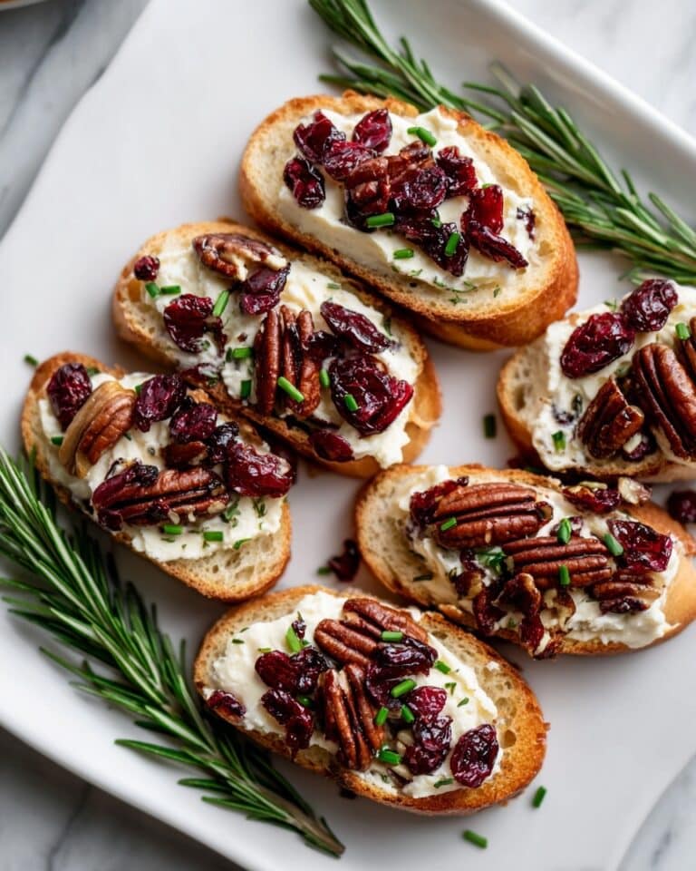Thanksgiving Cranberry and Pecan Crostini Recipe