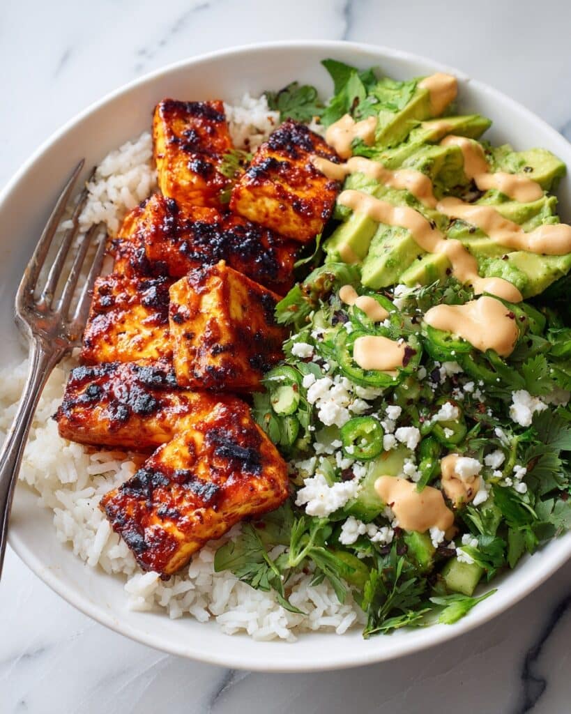 Spicy Chipotle Honey Salmon Bowls Recipe