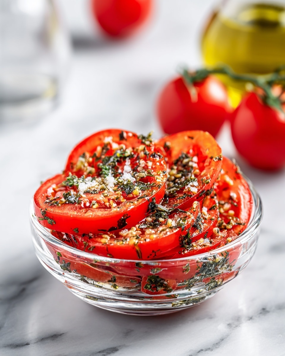 Easy Marinated Tomatoes Recipe - Recipe Image