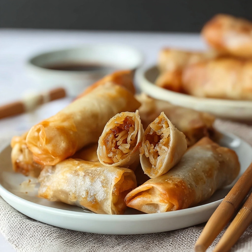 Baked Apple Pie Rice Paper Rolls Recipe - Recipe Image