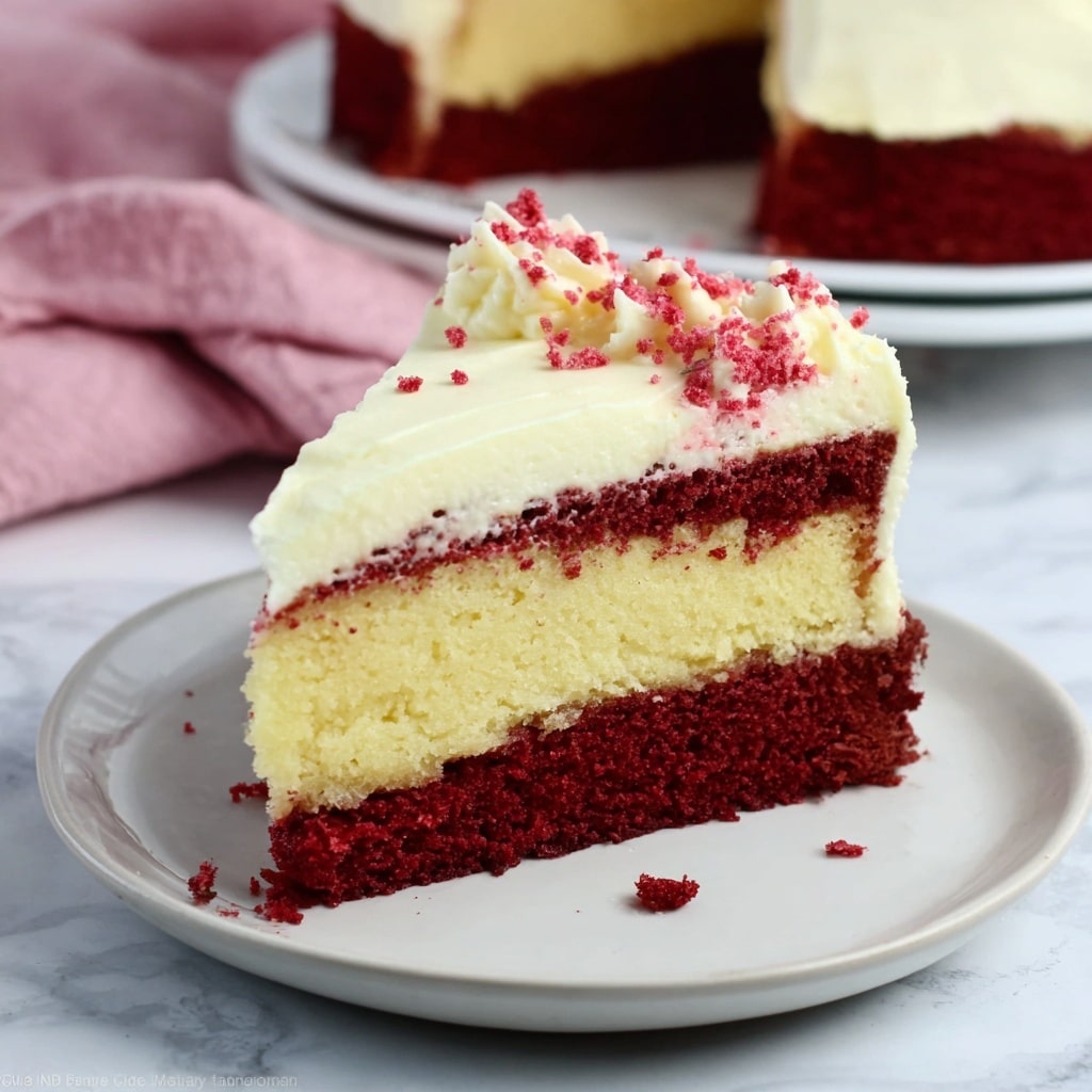 Red Velvet Cheesecake Cake Recipe - Recipe Image