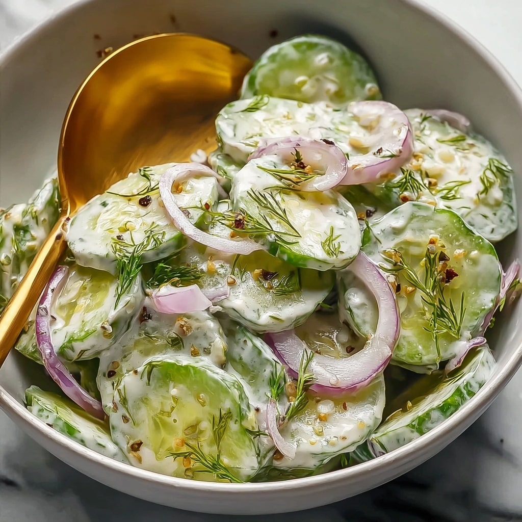 Creamy Cucumber Salad Recipe - Recipe Image