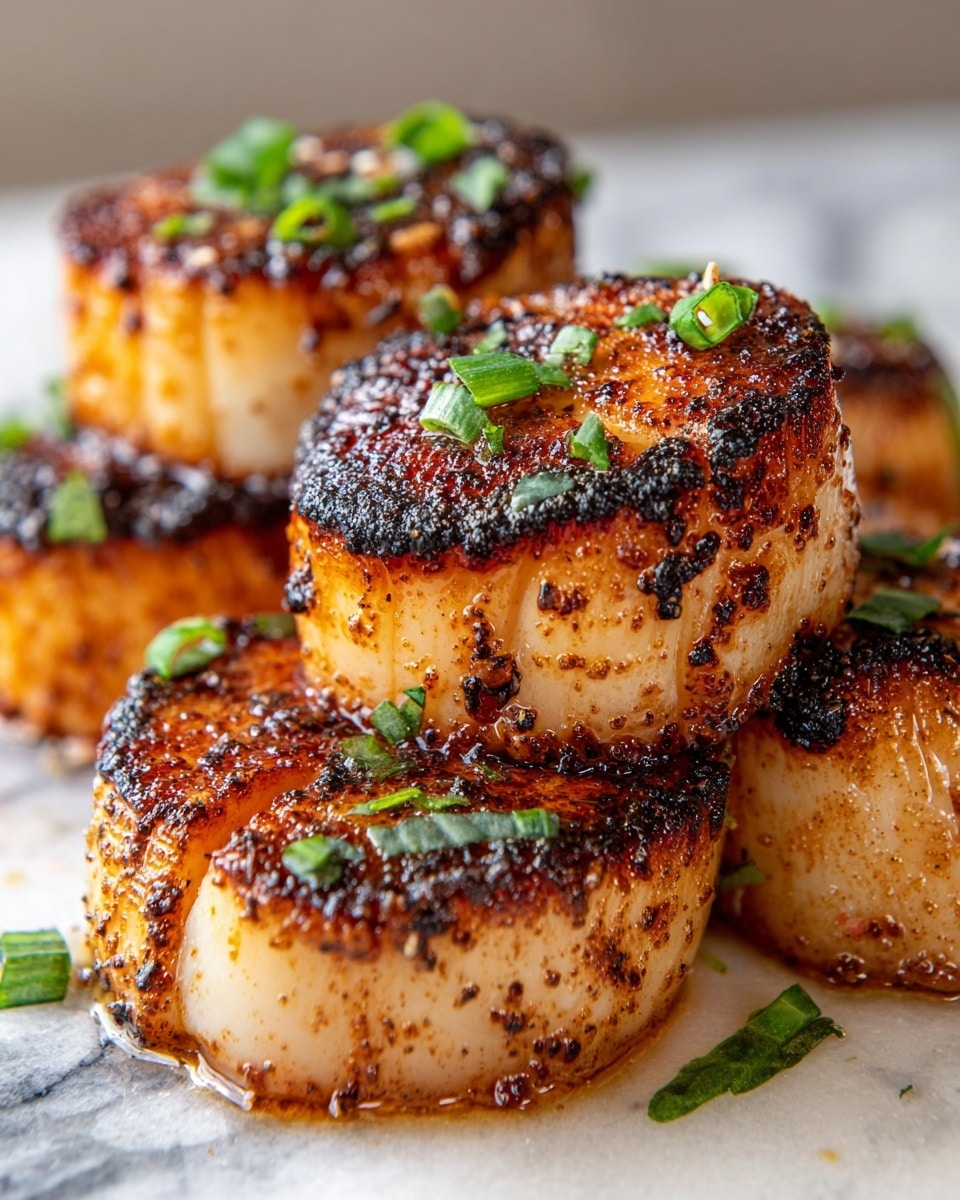 Seared Scallops with Spicy Cajun Cream Sauce Recipe - Recipe Image