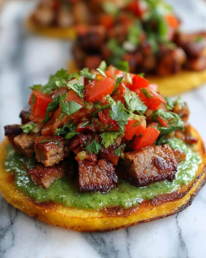 Mexican Tostadas de Carne Asada Recipe