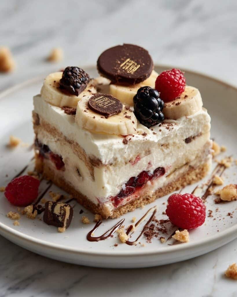 Heavenly No-Bake Banana Split Cheesecake Recipe