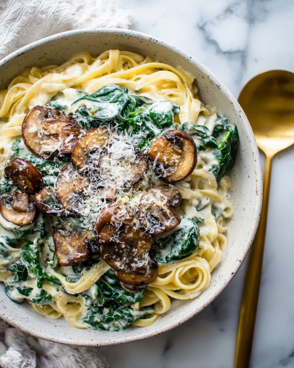 Creamy Mushroom Fettuccine Recipe - Recipe Image