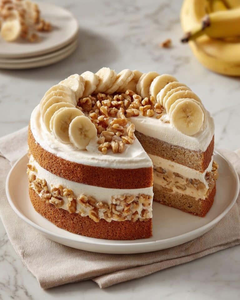 Heavenly Banana Walnut Cream Cake Recipe