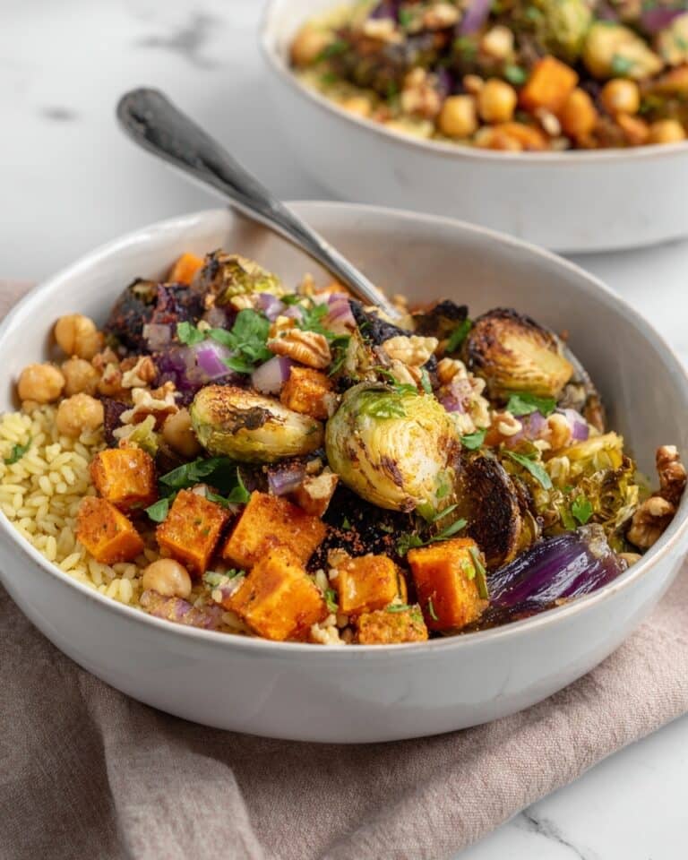 Vegan Roasted Veggie Orzo Salad Recipe