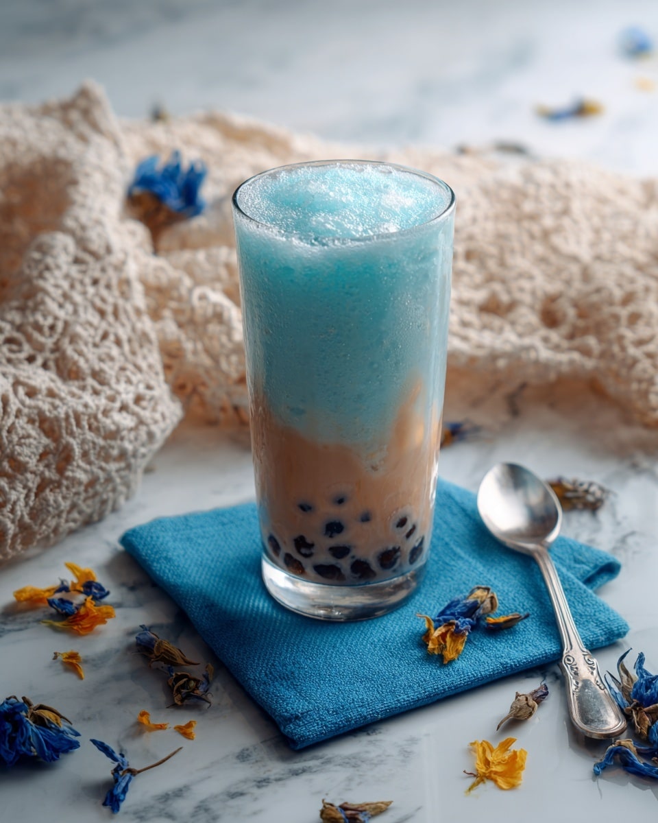 Butterfly Pea Milk Tea with Boba (Easy Bubble Tea) Recipe