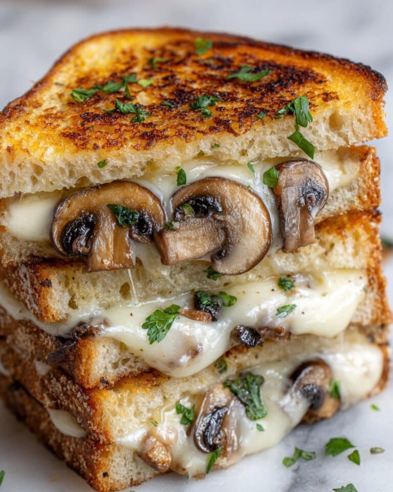 Garlic Mushroom Grilled Cheese Recipe