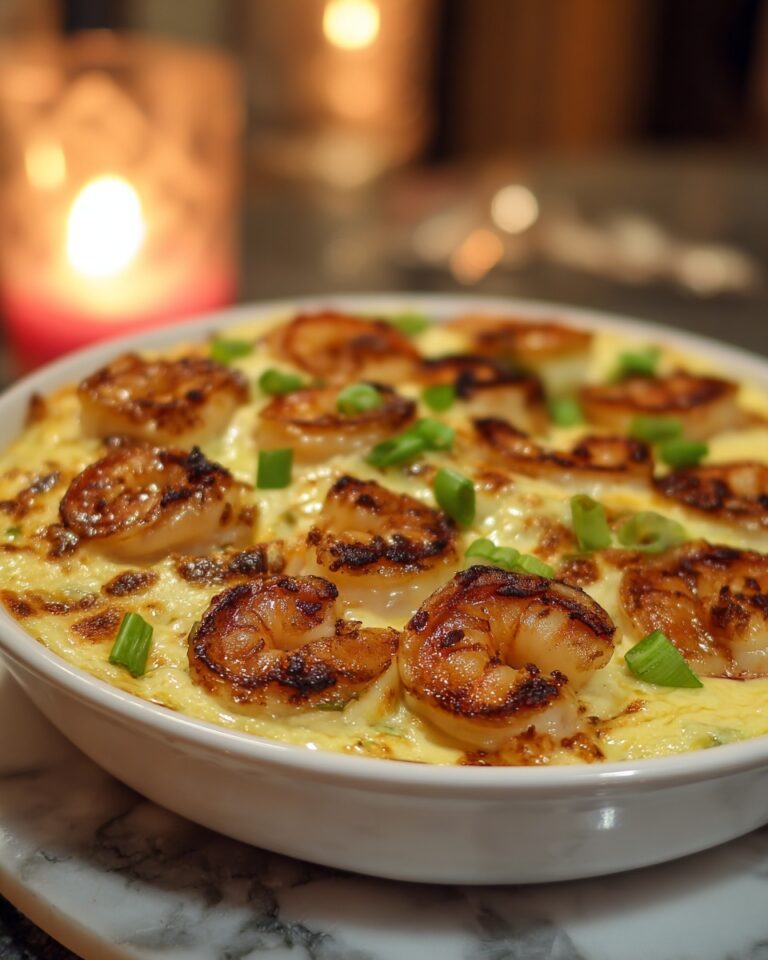 Creamy Shrimp and Grits Casserole with Cheddar Crust Recipe