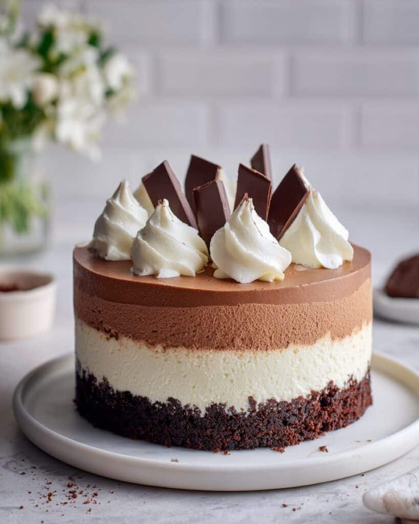 Triple Chocolate Mousse Cake Recipe