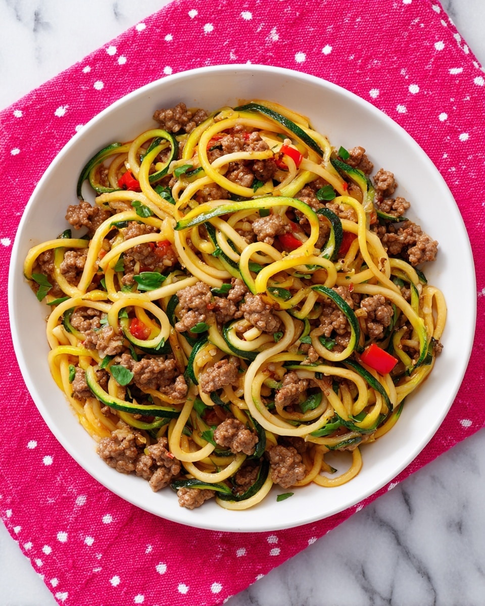 Keto Zucchini Noodles with Ground Beef Recipe