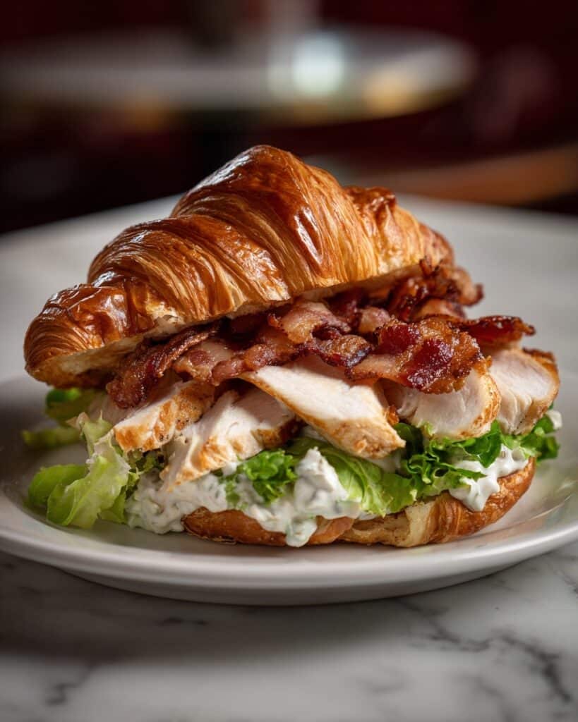 Chicken Caesar Croissant Sandwich Recipe