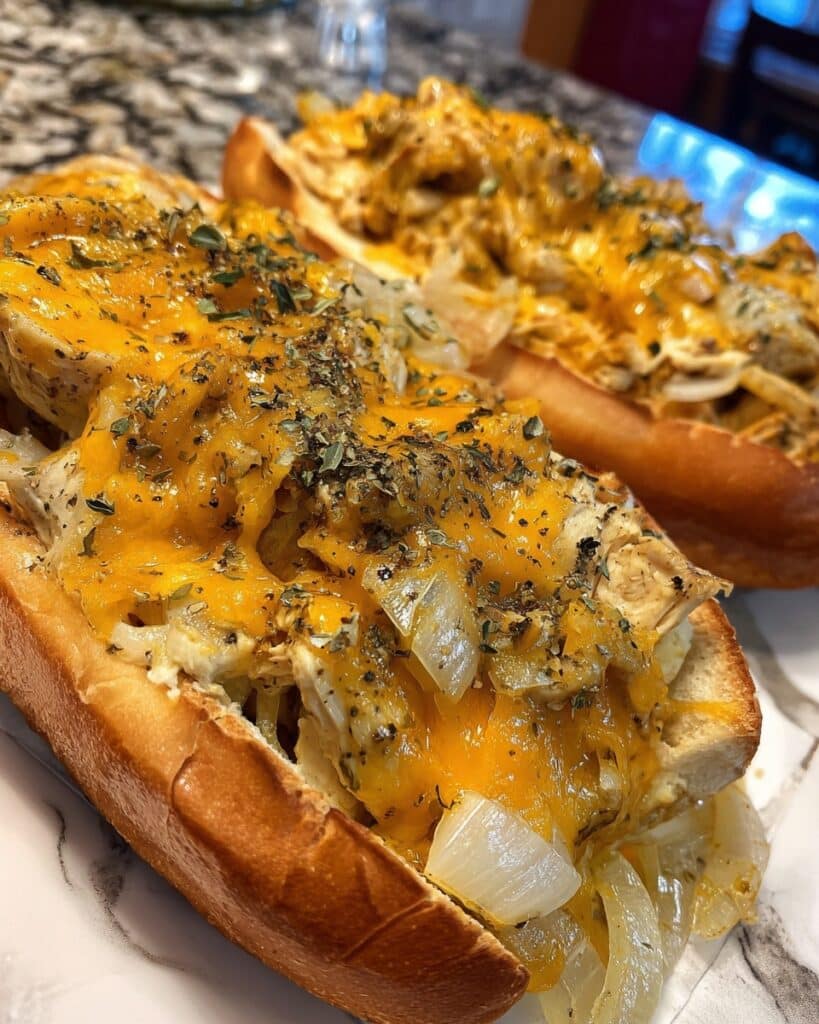 Chicken Cheese Steak Sandwiches Recipe