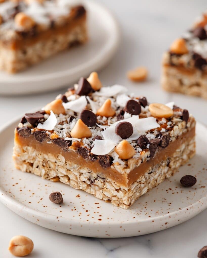 Baked Oatmeal Cake with Chocolate, Butterscotch, and Coconut Recipe