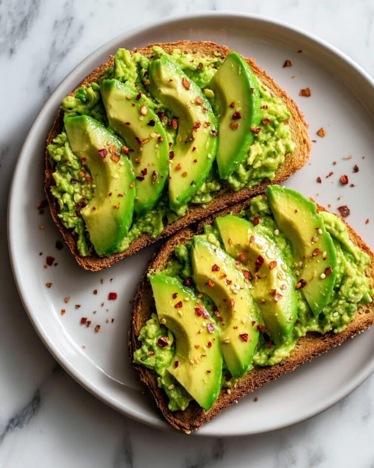 Hot Honey Avocado Halloumi Toast on Sourdough Recipe