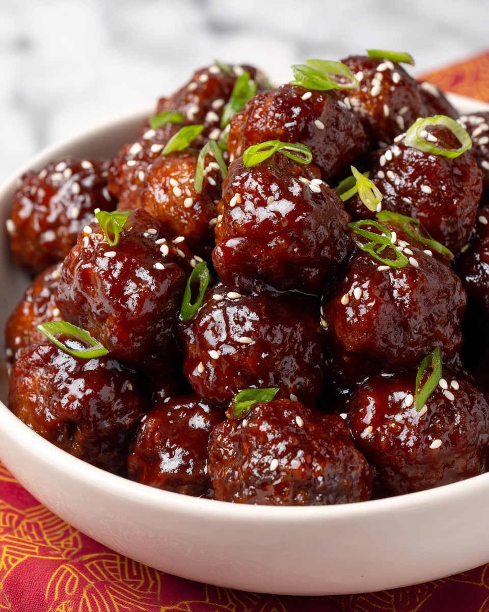 Spicy Honey Garlic Chicken Meatballs Recipe - Recipe Image