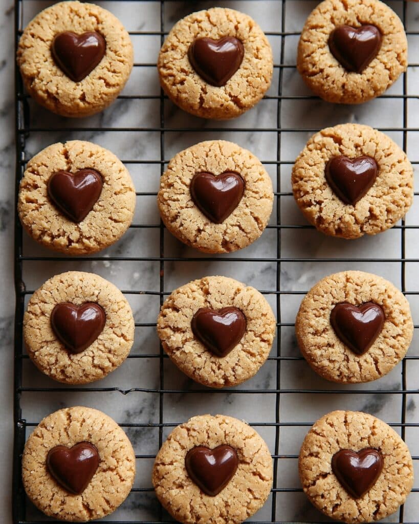Heart-Shaped Peanut Butter Cookies Recipe