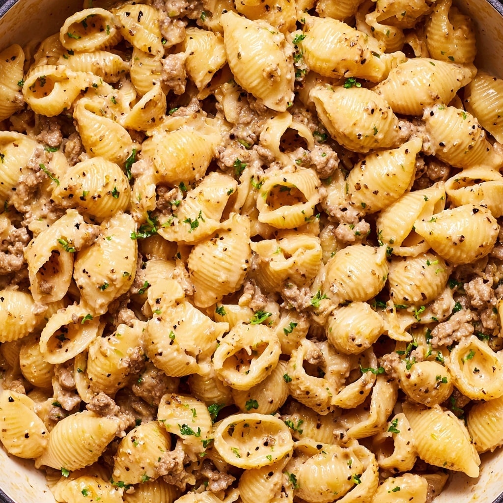 Creamy Ground Beef and Pasta Recipe - Recipe Image