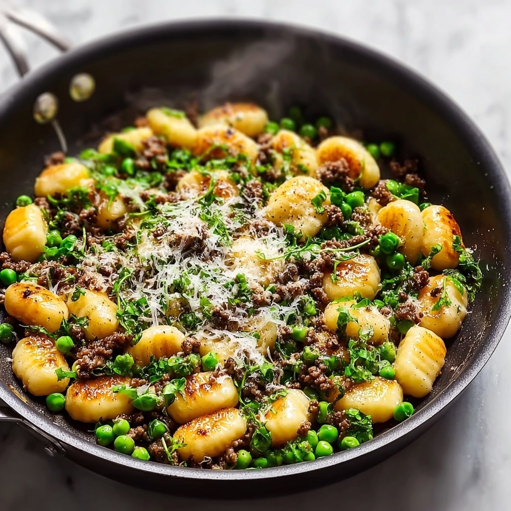 Gnocchi with Peas and Sausage One-Pan Dinner Recipe - Recipe Image
