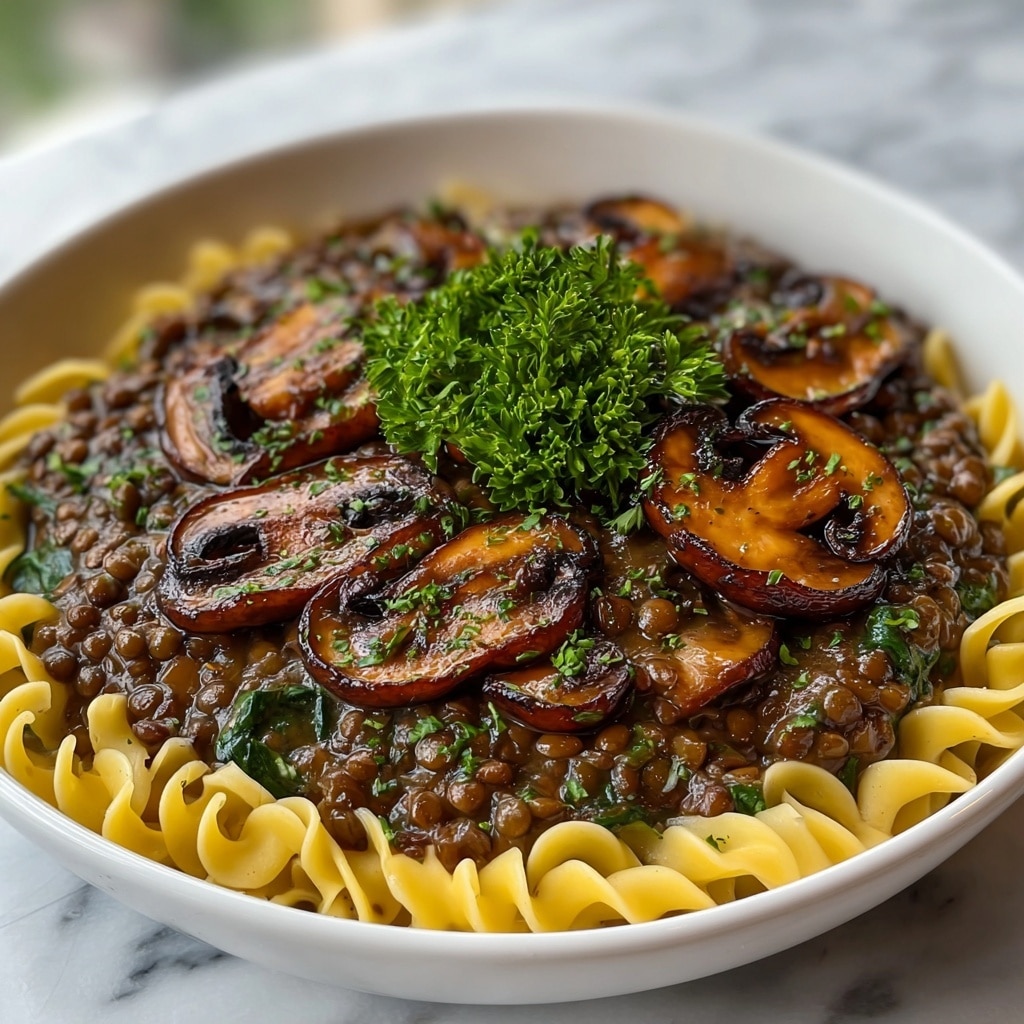 Simple Lentil Mushroom Stroganoff Recipe - Recipe Image