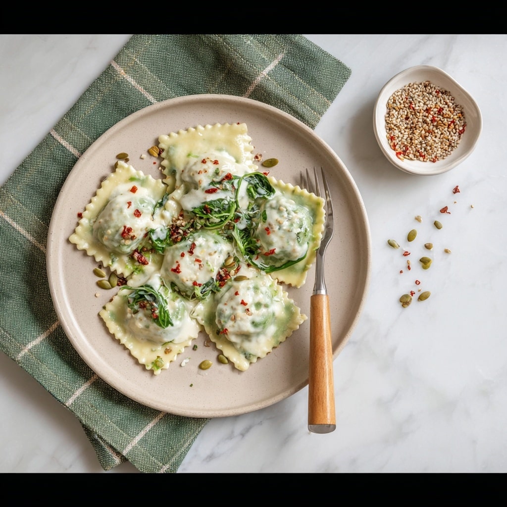 Easy Homemade Ravioli with Tomato Sauce Recipe - Recipe Image