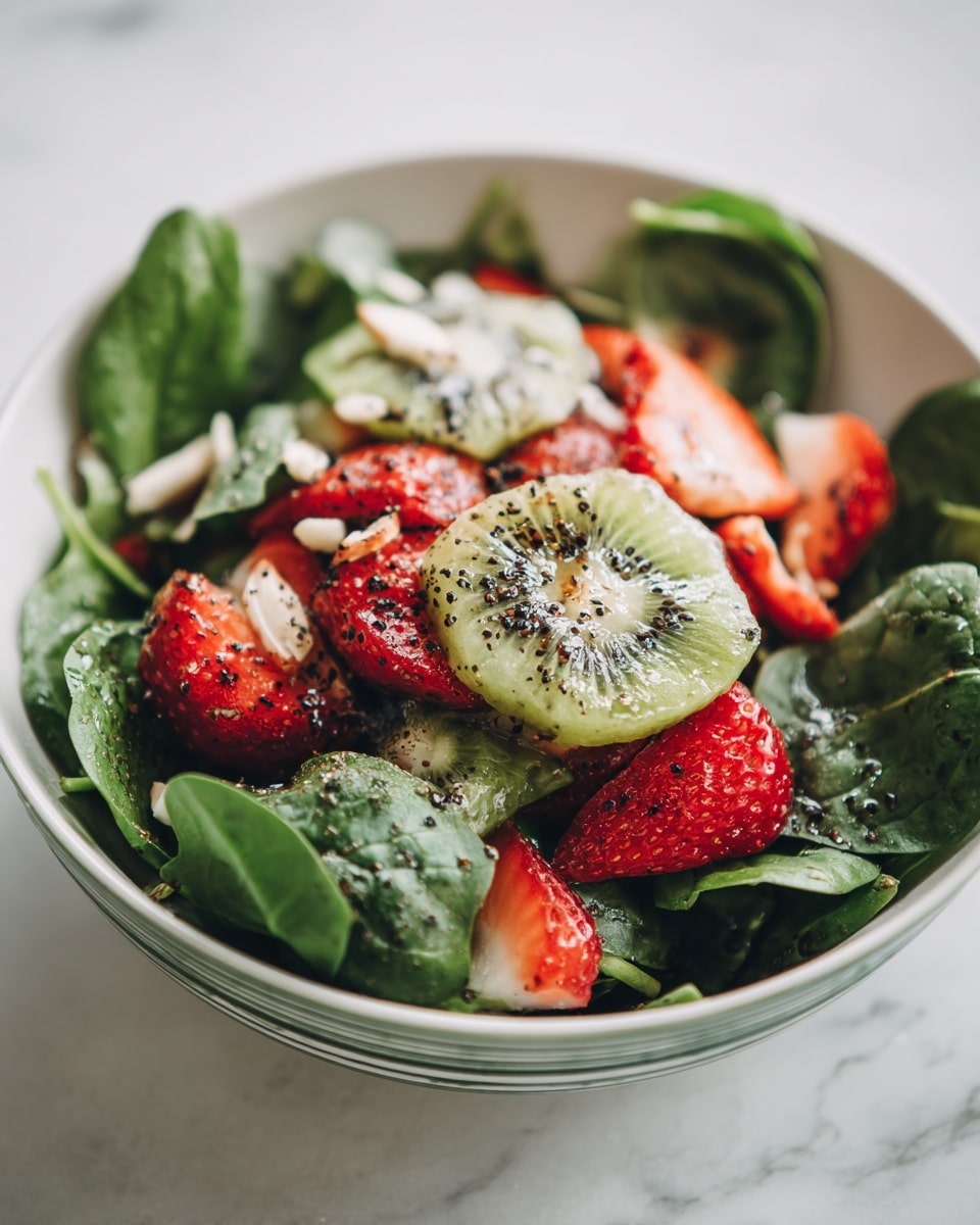 Strawberry Kiwi and Spinach Salad Recipe - Recipe Image