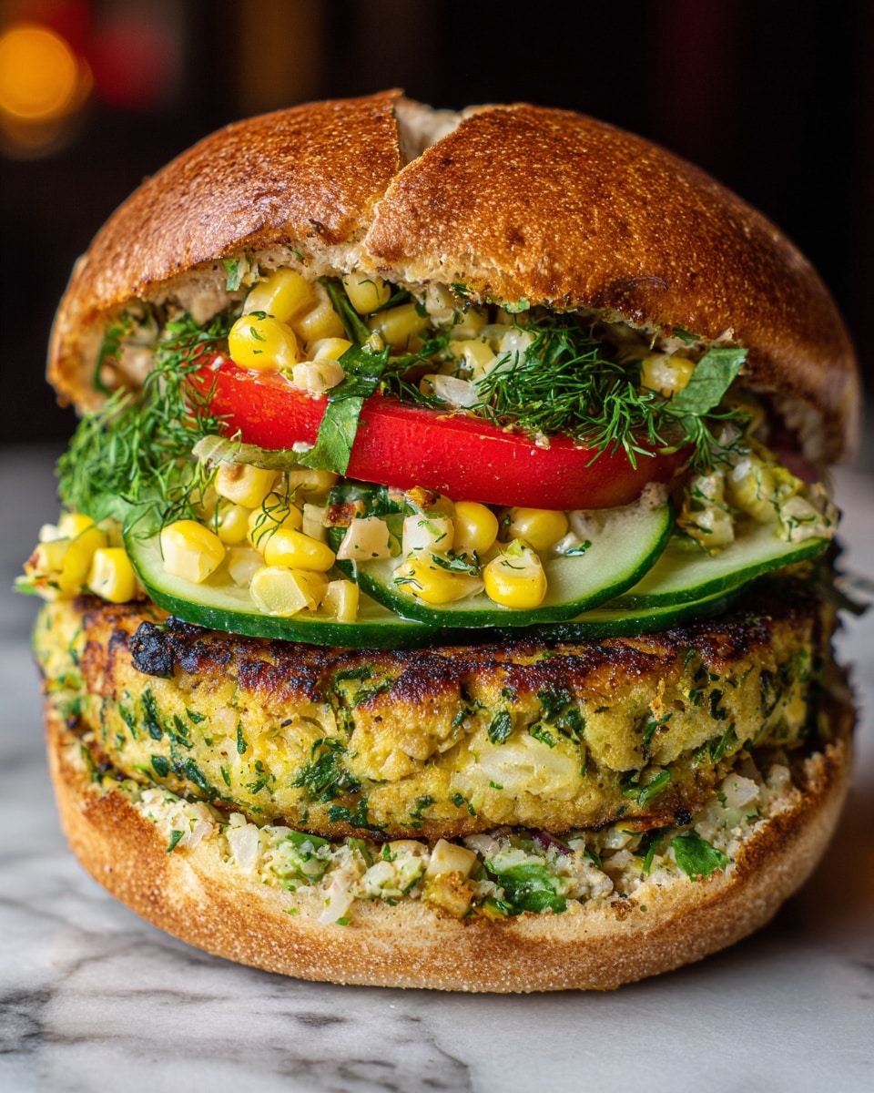 Chicken Zucchini and Fresh Corn Burgers Recipe - Recipe Image
