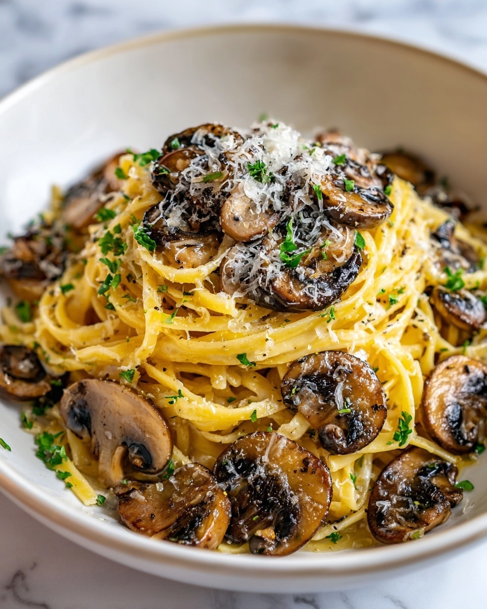 Garlic Mushroom Pasta Recipe - Recipe Image
