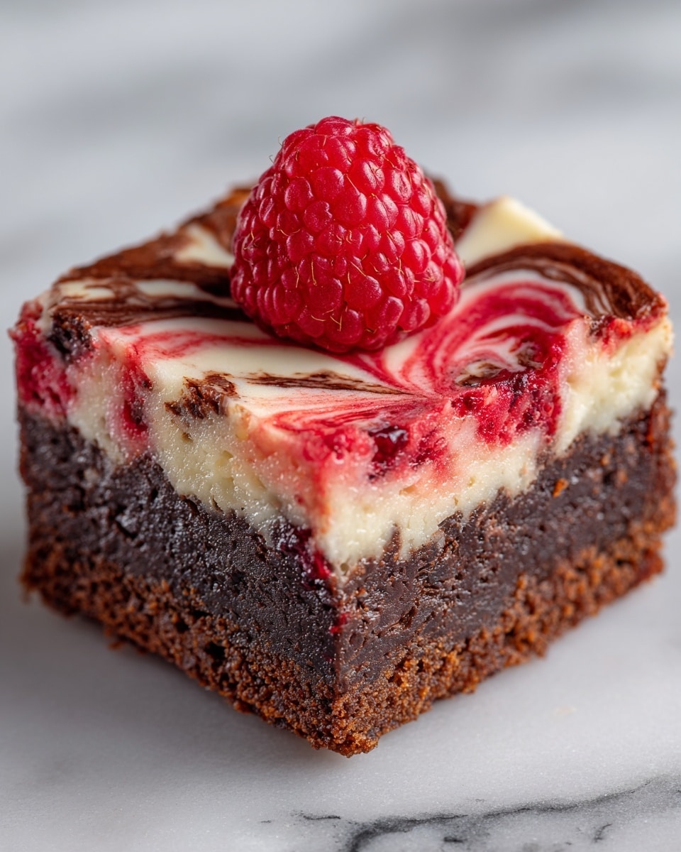 Raspberry Swirl Zucchini Brownies Recipe - Recipe Image