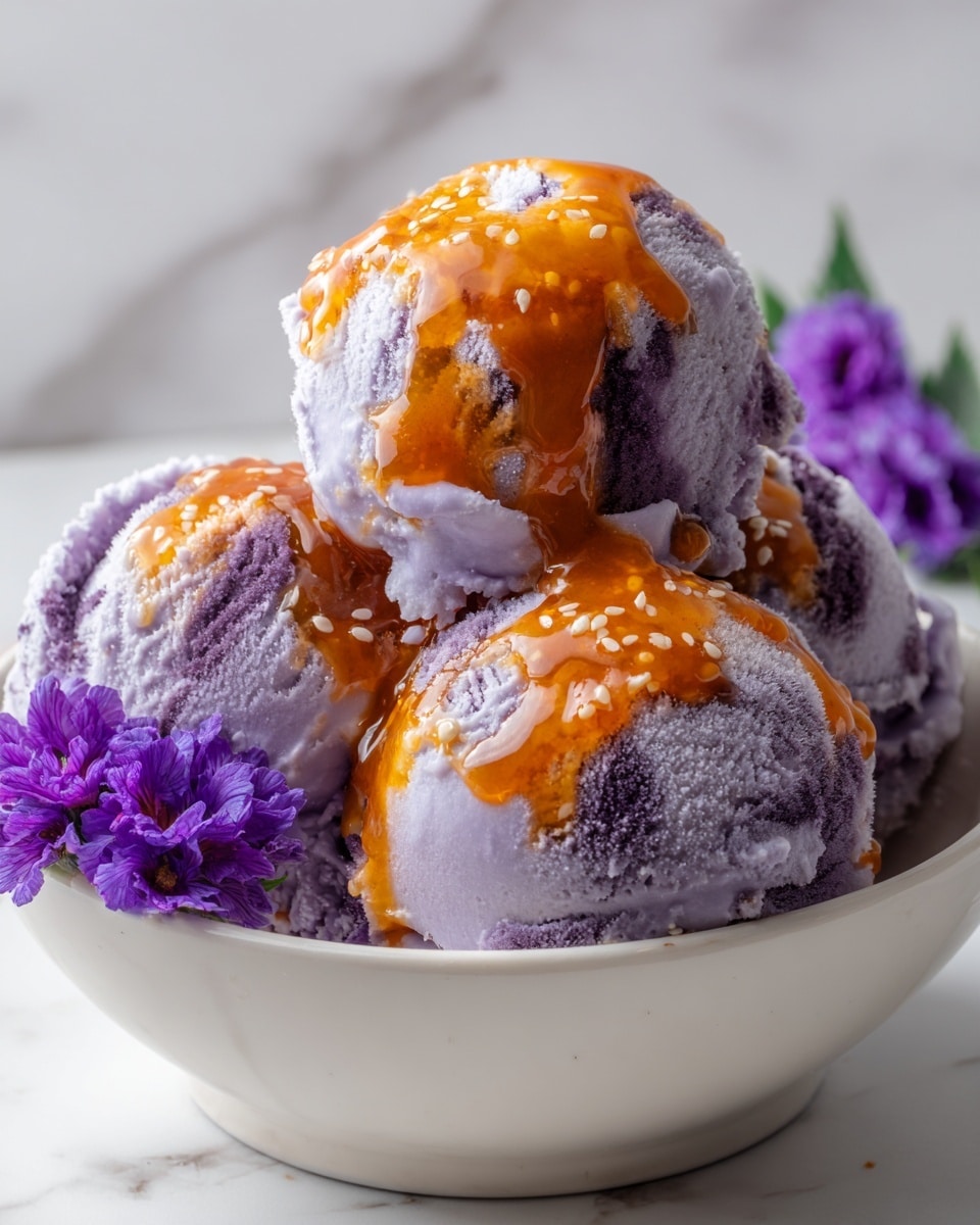 Honey Lavender Ice Cream Recipe - Recipe Image