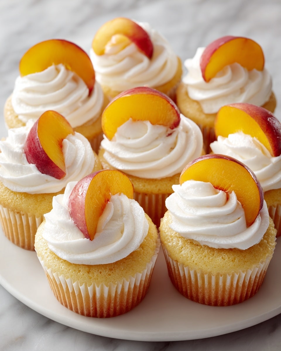 Honey Peach Cream Cheese Cupcakes Recipe - Recipe Image