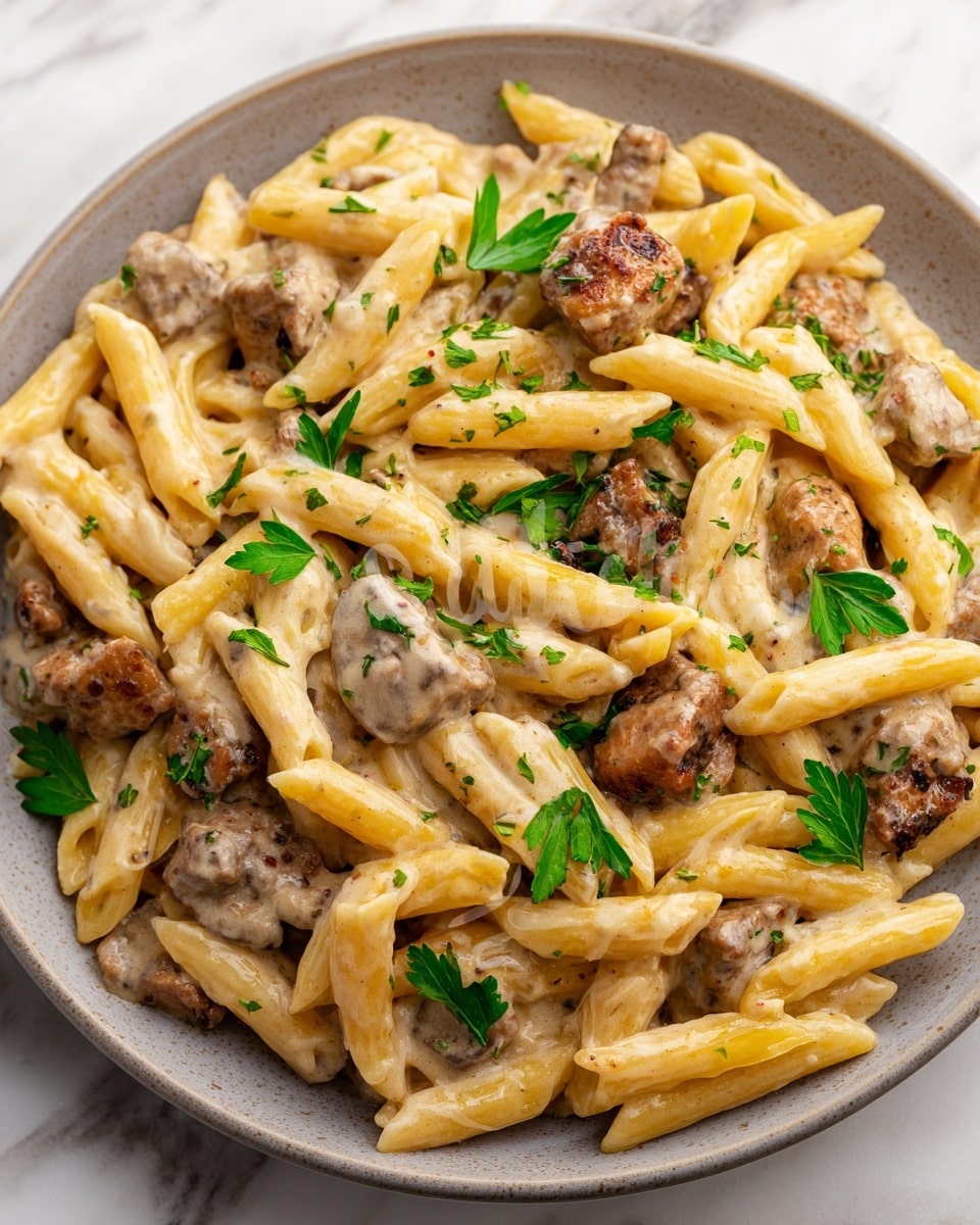 Creamy Slow Cooker Beef Pasta Recipe - Recipe Image