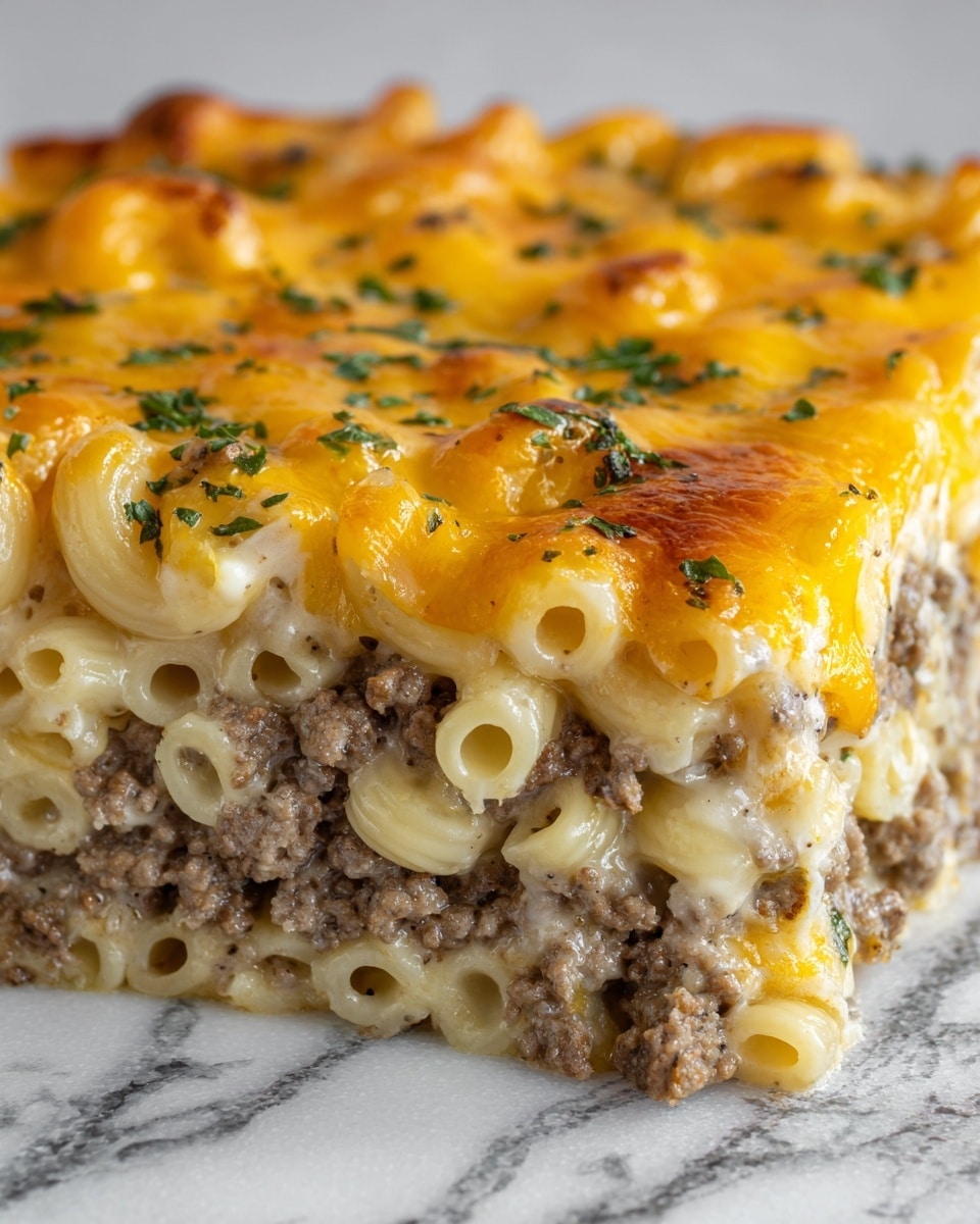 Mac ‘n’ Cheese-Stuffed Meatloaf Recipe - Recipe Image