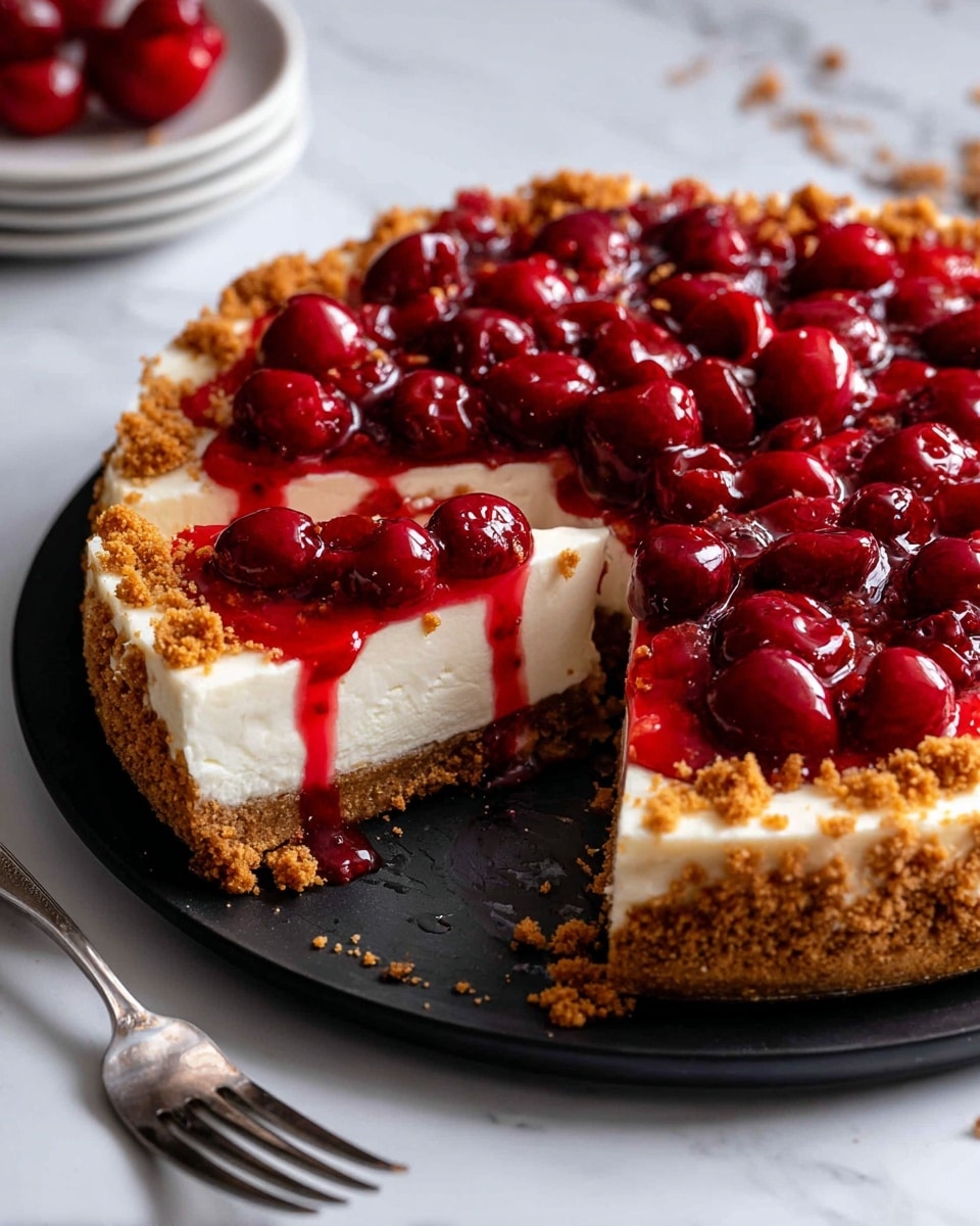 Easiest No-Bake Cherry Cheesecake Recipe - Recipe Image