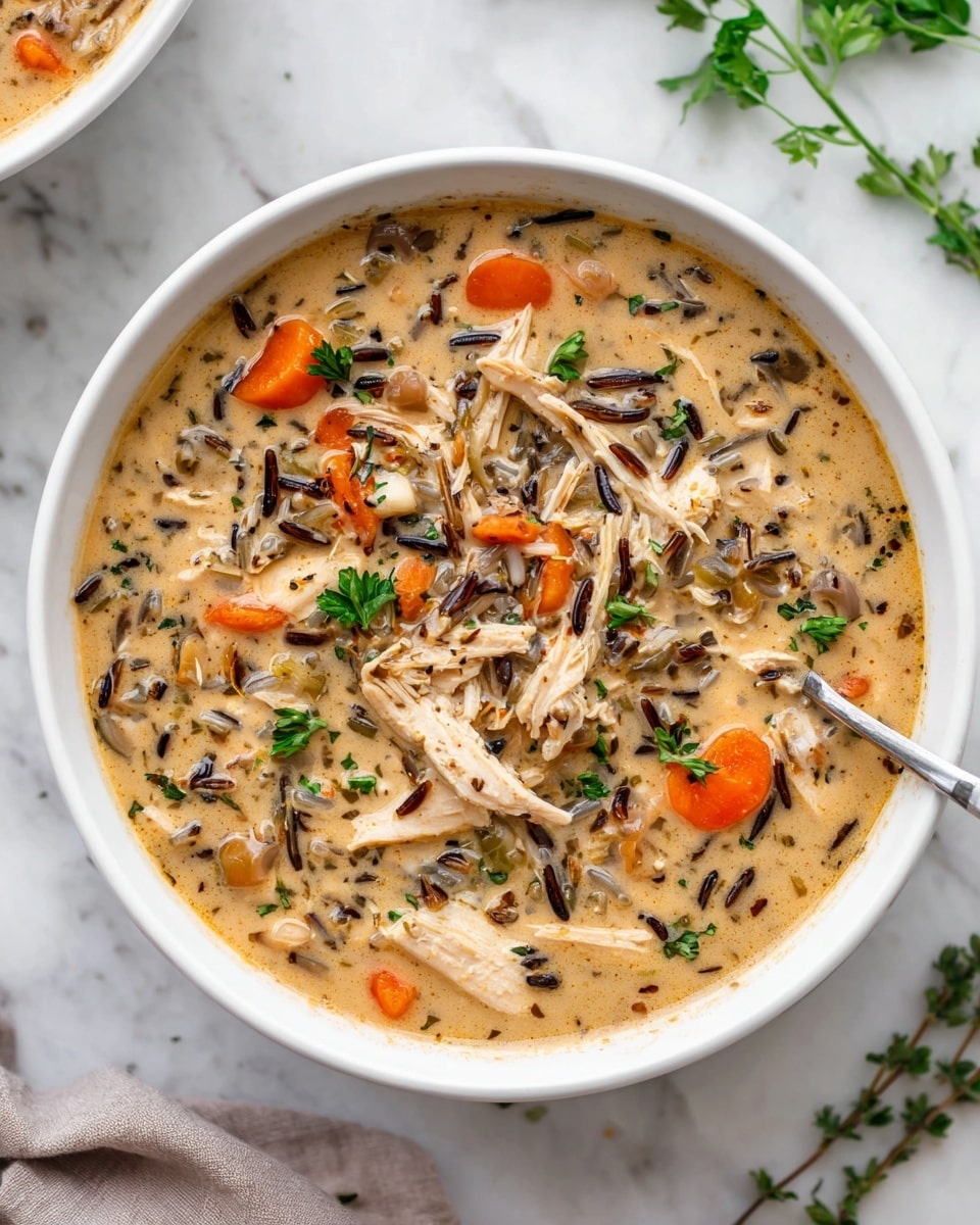 Healthy Chicken Wild Rice Soup Recipe - Recipe Image